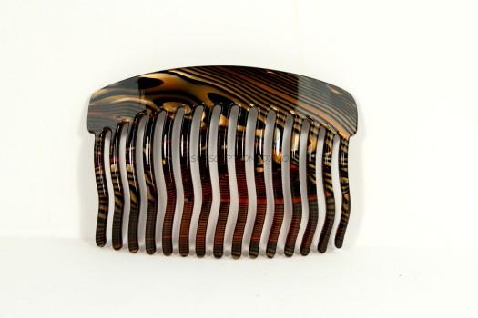 Black/Gold Swirl Side Comb