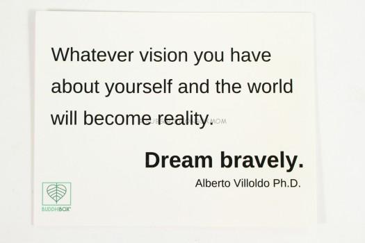 Whatever vision you have about yourself and the world will become reality - Dream bravely