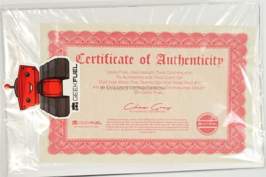 Certificate of Authenticity.