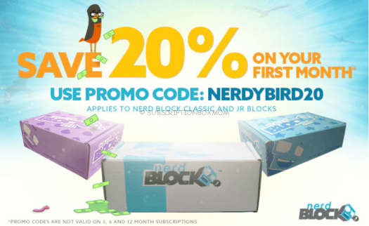 Nerd Block First Month 20% Coupon