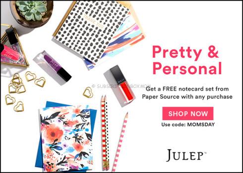 Julep Free Gift - Free Paper Source Notecard Set with any Julep Purchase