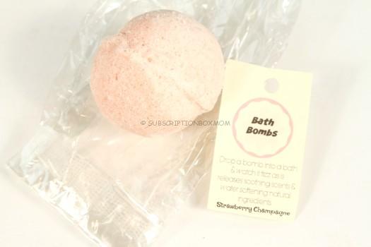 Blue Blossom Bath Bomb in Strawberry Champagne