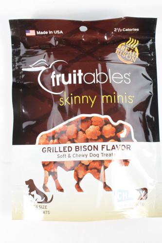 Fruitables Skinny Minis Chewy Dog Treats in Grilled Bison Flavor