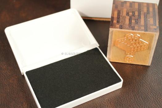 Wooden Stamp and Ink Pad 