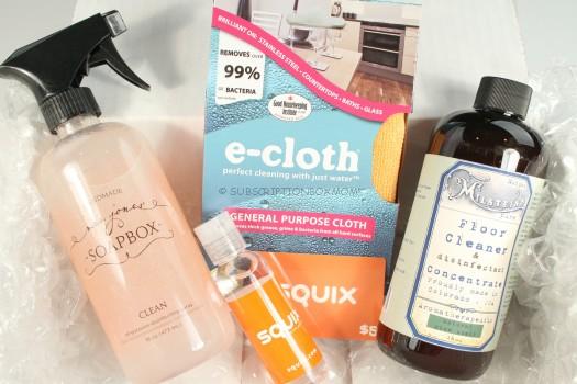 Squix QBox April 2016 Cleaning Subscription Box Review