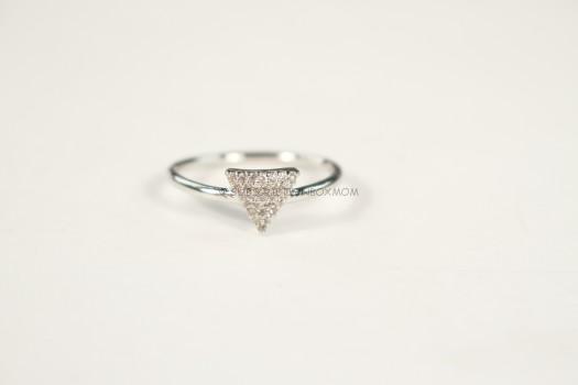 Sophie Harper PavÃ© Triangle Ring in Silver