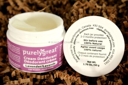 Purelygreat Lavender Cream Deodorant 