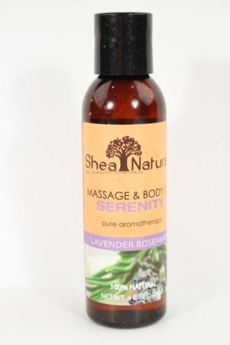 Shea Natural Massage and Body Oil, Serenity Lavender Rosemary