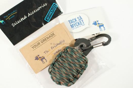 The Friendly Swede (TM) Carabiner "Grenade" Survival Ki