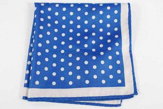 Piccini Horizon Blue Polka Dot Pocket Square