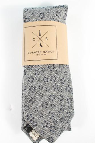 Curated Basics Grey Floral Tie 