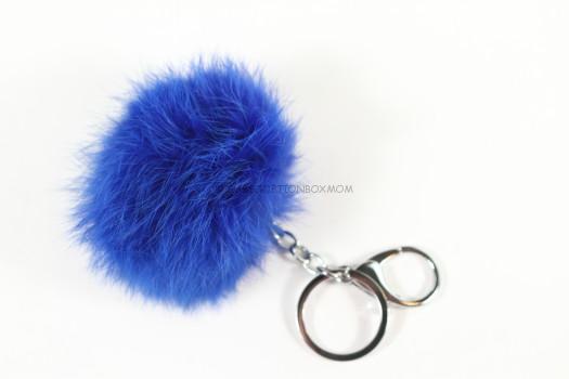 Faux Fur Ball Keychain