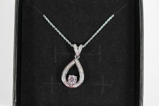 Arabella "Muse" 18k White Gold Plated Necklace 