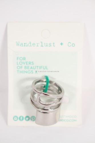 Wanderlust + Co XL Barrel Silver ring