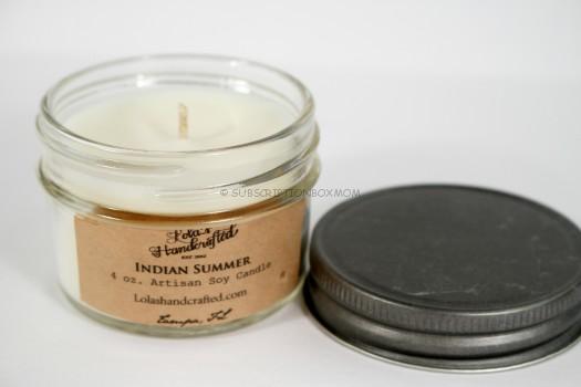 Lola's Handmade Candle Co Indian Summer handcrafted soy candle 