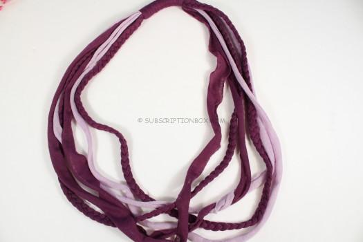 Purple Braided Scarf 