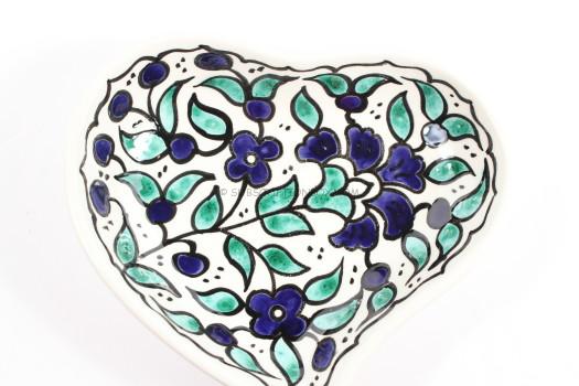 Hand-Painted Heart Dish, (Palestinian Territories) 