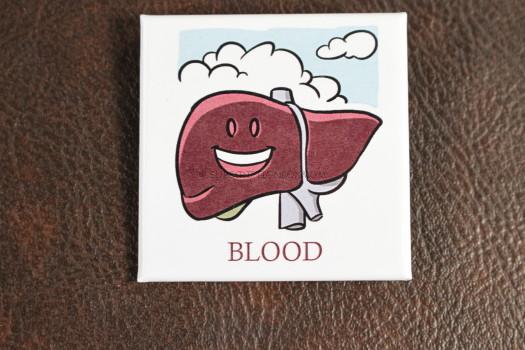 The Four Humors Blood Button 