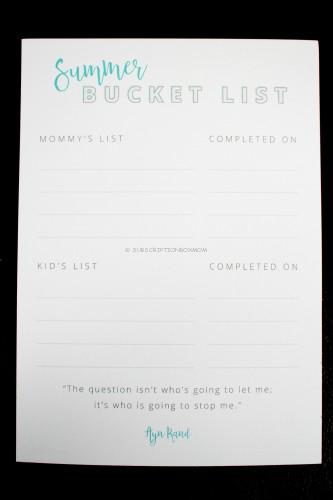 Intentionally Designed Summer Bucket List 5x7 (Custom Print)