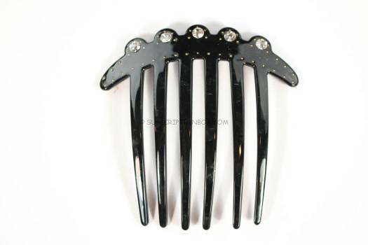 Black Shell Crystal Side Comb