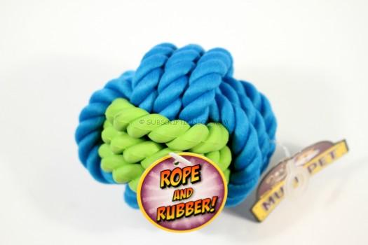 Multipet Rope with Rubber Ball Dog Toy