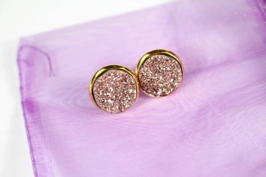 Dream owl Druzy Magenta Druzy Earrings