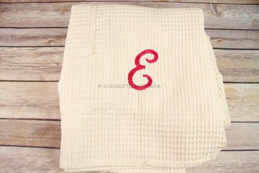 Boca Terry Monogrammed Spa Wrap in Ecru