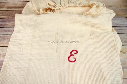 Boca Terry Monogrammed Spa Wrap in Ecru