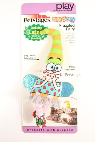 Petstages 747 Madcap Frazzled Fairy Cat Catnip Toss and Bat Plush Toy