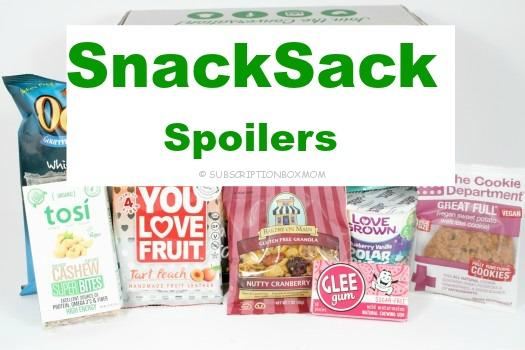 SnackSack August 2016 Spoilers