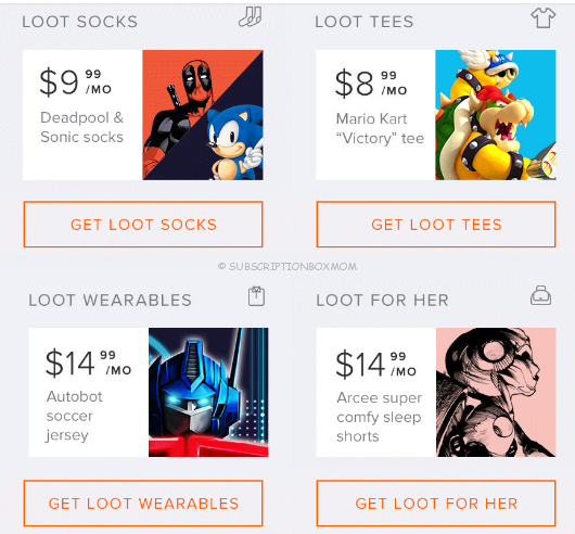 Loot Apparel September 2016 Spoilers