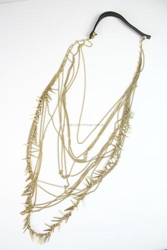 Jenny Bird Palm Cascade Necklace in Gold