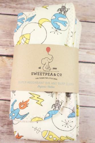 Sweetpea & Co Bib and Burpcloth