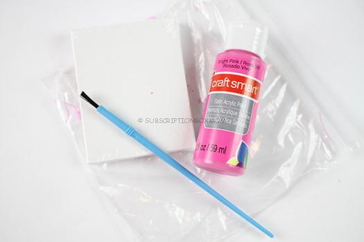 Canvas, Paintbrush, and Craft Paint