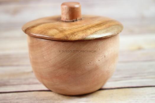 Neem Wood Spice Bowl, India