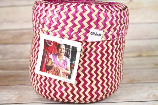 GlobeIn Signature Palm Leaf Basket from Oaxaca, Mexico 