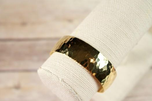 A.V Max Hammered Dome Cuff in Gold
