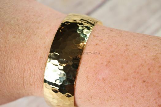 A.V Max Hammered Dome Cuff in Gold 
