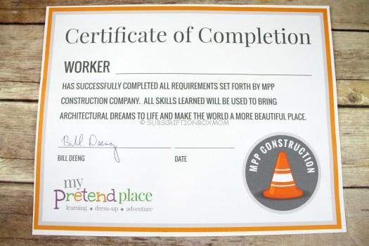 Certificate of Completion