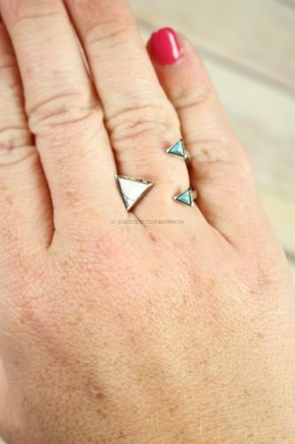 Wanderlust + Co Dusk to Dawn Marble Silver Ring 