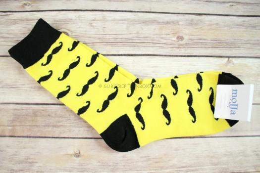 Mojja Moustache Yellow Movember Socks