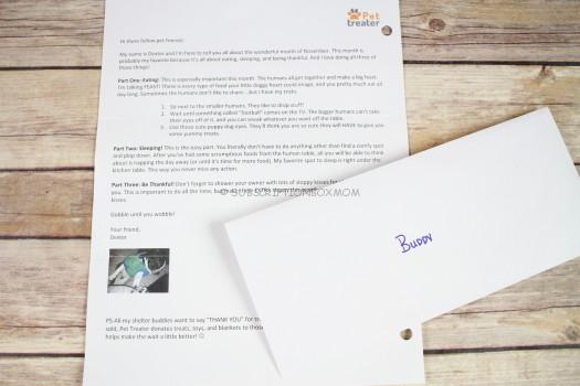 Pet Treater Dexter Letter