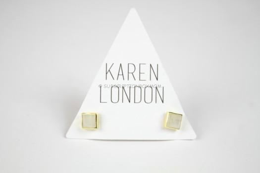 Karen London Sunshine Studs in Rainbow Moonstone 