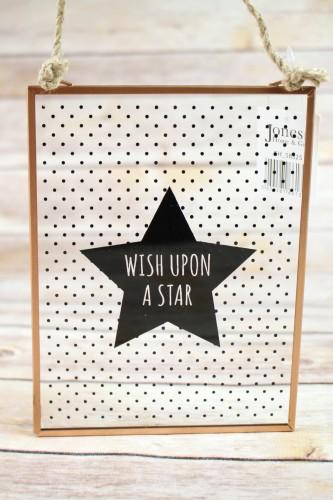 "Wish Upon A Star" Glass Sign