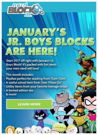 Nerd Block Jr January 2017 Spoilers