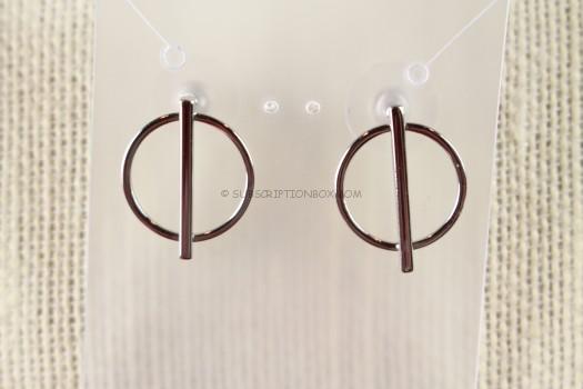 SLATE Geometric Circle Studs in Silver