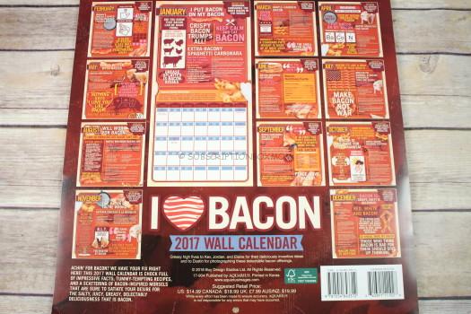 I love Bacon 2017 Wall Calendar 