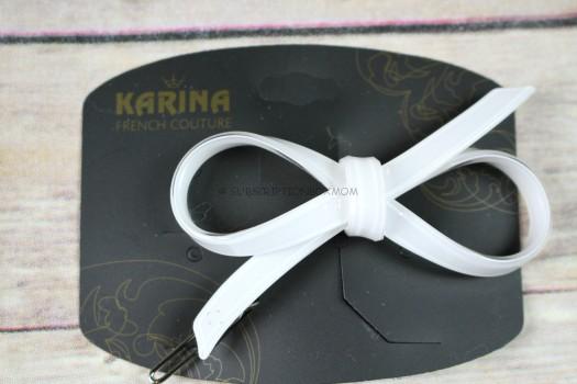 White Bow Barrette