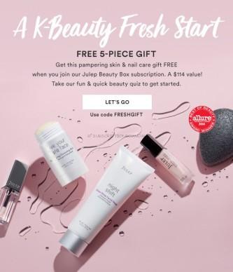 Free Julep K-Beauty Fresh Start 5-piece Set