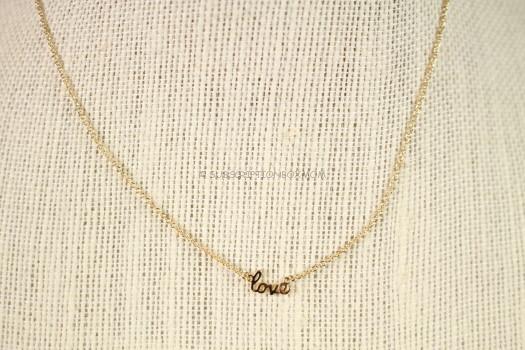 Kris Nations Jewelry Love Script Necklace